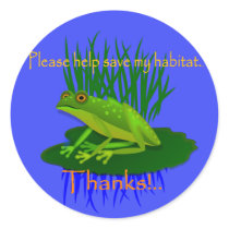 Save The Habitat Round Stickers