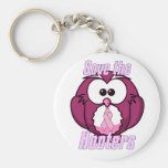 Save The Hooters Breast Cancer Owl Key Chains