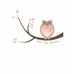 Save the Hooters Owl Pink Ribbon T-Shirt