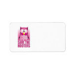 Save The Hooters Pink Address Label