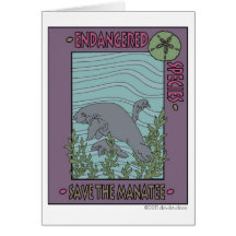 Save The Manatee Note Card