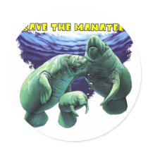 Save the Manatees Sticker