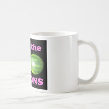 save the melons on black with pink mug