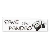 Save The Pandas Bumper Sticker