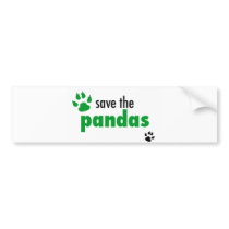 Save The Pandas Bumper Stickers