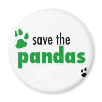 Save The Pandas Refrigerator Magnet