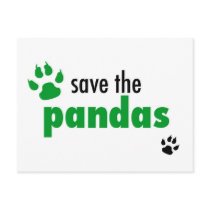 Save The Pandas Post Cards