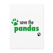 Save The Pandas Post Card