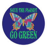 Save The Planet Go Green stickers
