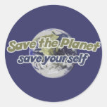 Save the Planet Save Yourself Sticker
