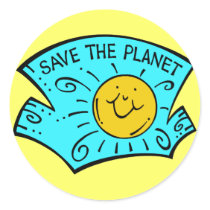 Save The Planet Sunshine Sticker