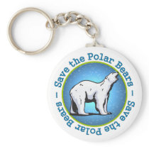Save the Polar Bears Keychain