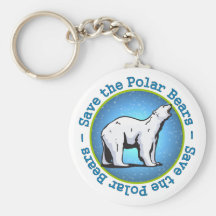Save the Polar Bears Keychain