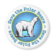 Save the Polar Bears Refrigerator Magnet