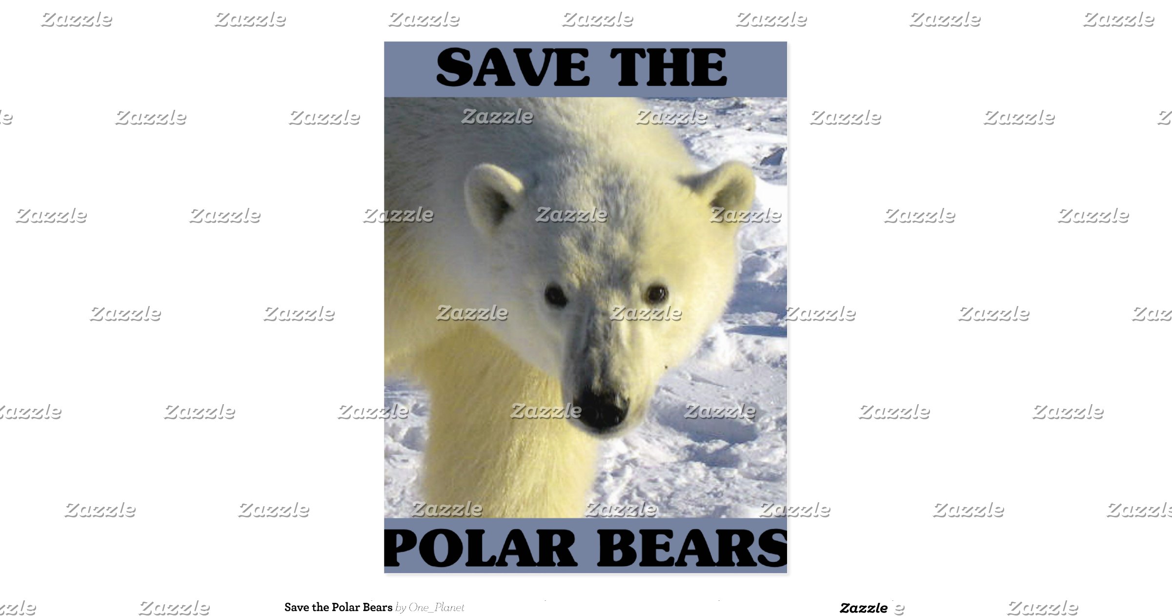 Save the Polar Bears Postcard Zazzle