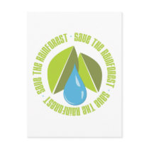 Save the Rainforest Earth Day Tees and Gifts Post Cards