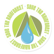 Save the Rainforest Earth Day Tees and Gifts Round Sticker