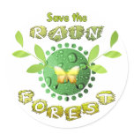 Save the Rainforest Round Sticker