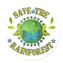 Save the Rainforest Sticker