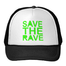 Save the rave green NU RAVE raver 80s scene Mesh Hat