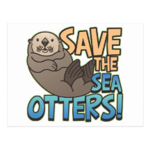 Save The Sea Otters Postcards