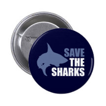 Save The Sharks, Save The Fins slogan Pin