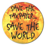Save The Taxpayer Round Stickers