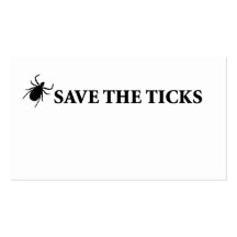 Save the Ticks Business Card Template