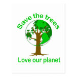save the trees postcard