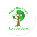 save the trees stickers