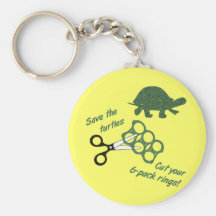 Save the Turtles Cut Six Pack Rings Keychains