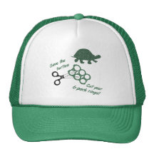 Save the Turtles Cut Six Pack Rings Mesh Hats
