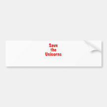 Save the Unicorns Bumper Sticker