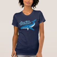 Save The Whales Navy Ladie's Shirt