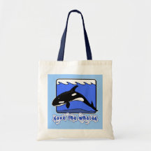 Save the Whales Orcas Products Canvas Bag