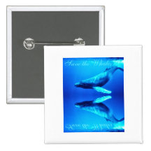 Save the Whales Pinback Buttons