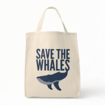 Save the Whales Tote Bag