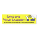 Save the Wild Salmon Bumper Sticker