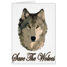 Save The Wolves Card