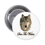 Save The Wolves Pin