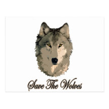 Save The Wolves Post Card