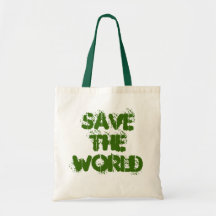 save the world canvas bags