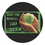 SAVE THE WORLD GO GREEN stickers