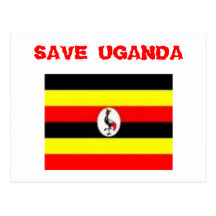Save  Uganda Card Postcards