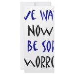 Save Water Now Or Be Sorry Tomorrow Full Color Rack Card