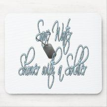 Save Water Shower With A Soldier Mouse Pad
