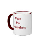 Save Wildlife: cute orangutans in the rainforest mugs