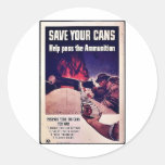 Save Your Cans Round Sticker