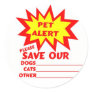 Save Your Pet From A House Fire Round Stickers