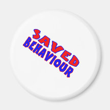 Saved Behaviour Red-Blue Diagonal Fridge Magnets